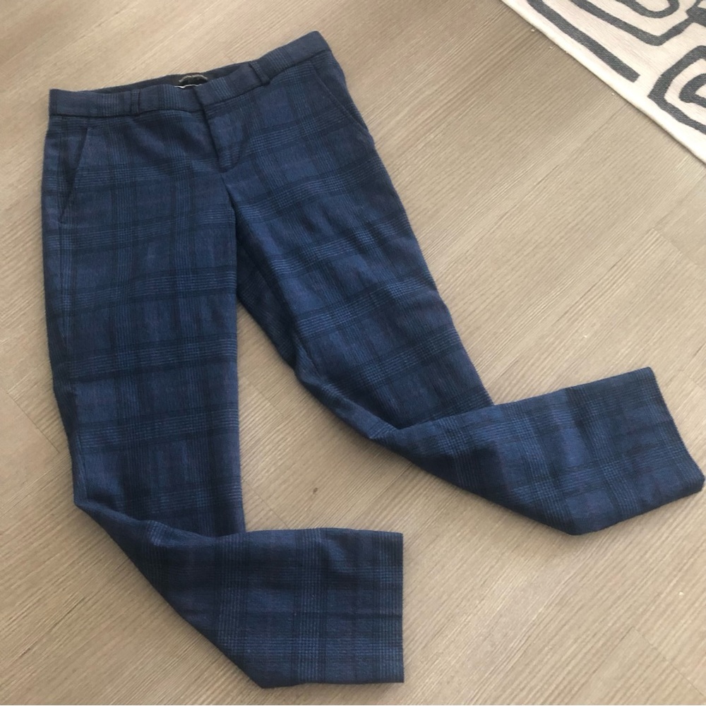 Plaid wool slacks